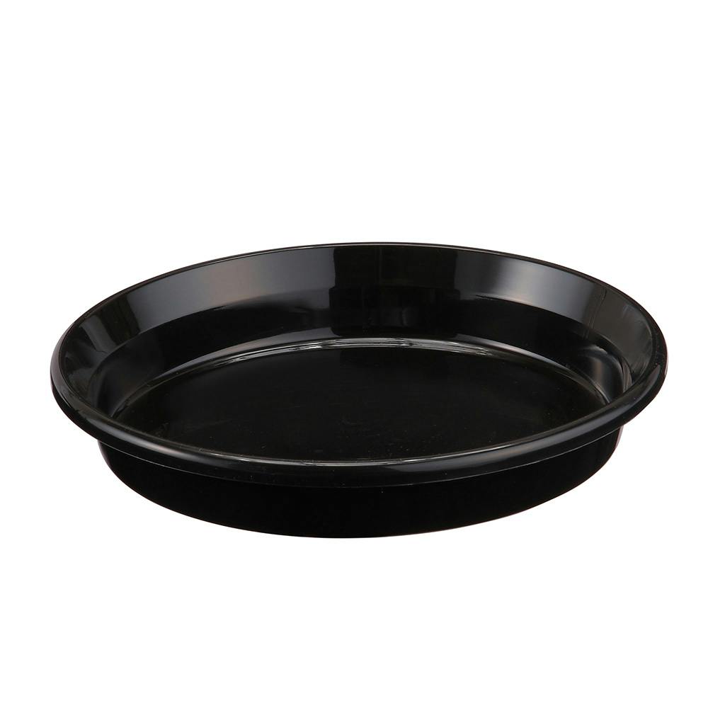 鉢皿F型 ブラック 4号