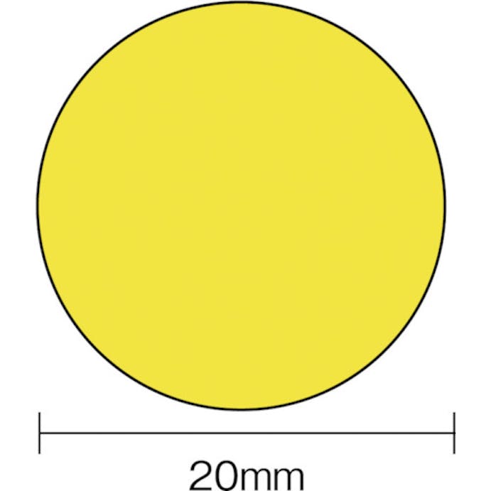 【CAINZ-DASH】スリーエム　ジャパン文具・オフィス事業部 エーワン［［ＴＭ上］］　カラーラベル　丸型　２０ｍｍΦ　黄　（１４枚入） 07044【別送品】