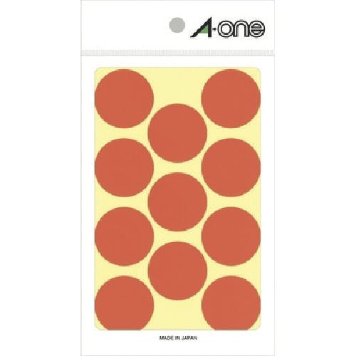 【CAINZ-DASH】スリーエム　ジャパン文具・オフィス事業部 エーワン［［ＴＭ上］］　カラーラベル　丸型　３０ｍｍΦ　橙　（１４枚入） 07235【別送品】