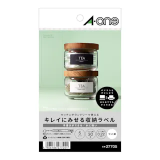 A-one エーワン キレイにみせる収納ラベル 水に強い マット紙 6面 はがきサイズ