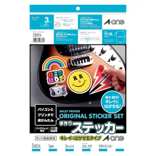 A-one エーワン 手作りステッカー キレイにはがせるタイプ A4判