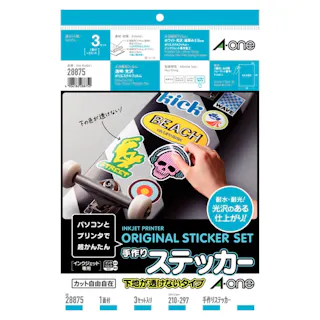 A-one エーワン 手作りステッカー 下地が透けないタイプ A4判