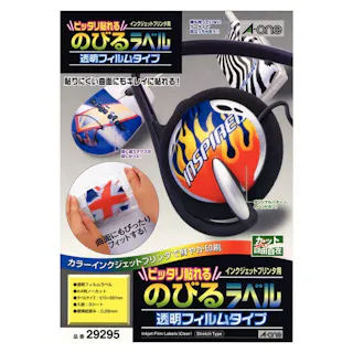 A-one エーワン インクジェットプリンタラベル のびるラベル 透明フィルムタイプ A4判 ノーカット