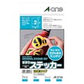 A-one エーワン 手作りステッカー 強粘着タイプ はがきサイズ