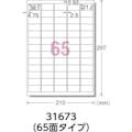 【CAINZ-DASH】スリーエム　ジャパン文具・オフィス事業部 エーワン［［ＴＭ上］］　ラベルシール（プリンタ兼用）白修正タイプ　６５面　（１２枚入） 31673【別送品】