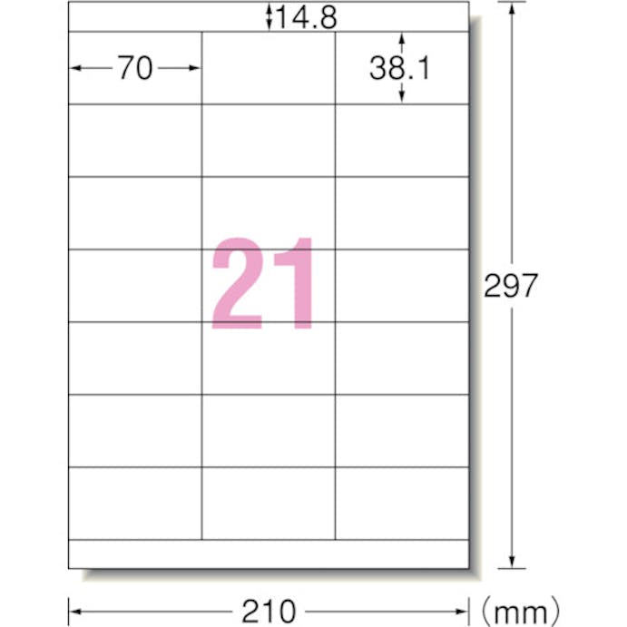 【CAINZ-DASH】スリーエム　ジャパン文具・オフィス事業部 エーワン［［ＴＭ上］］　ラベルシール　兼用　ＨＧ　２１面上下余白　（２０枚入） 75321【別送品】