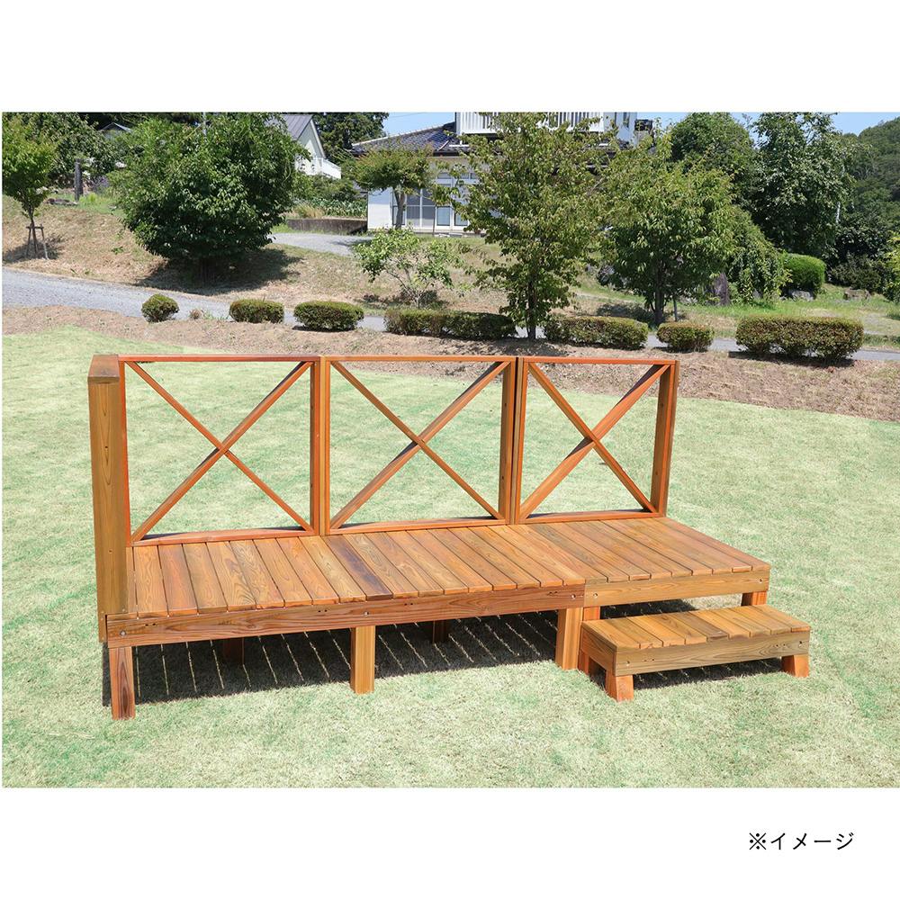 杉ウッドデッキ ライトブラウン 幅917mm 長さ917mm 厚さ400mm