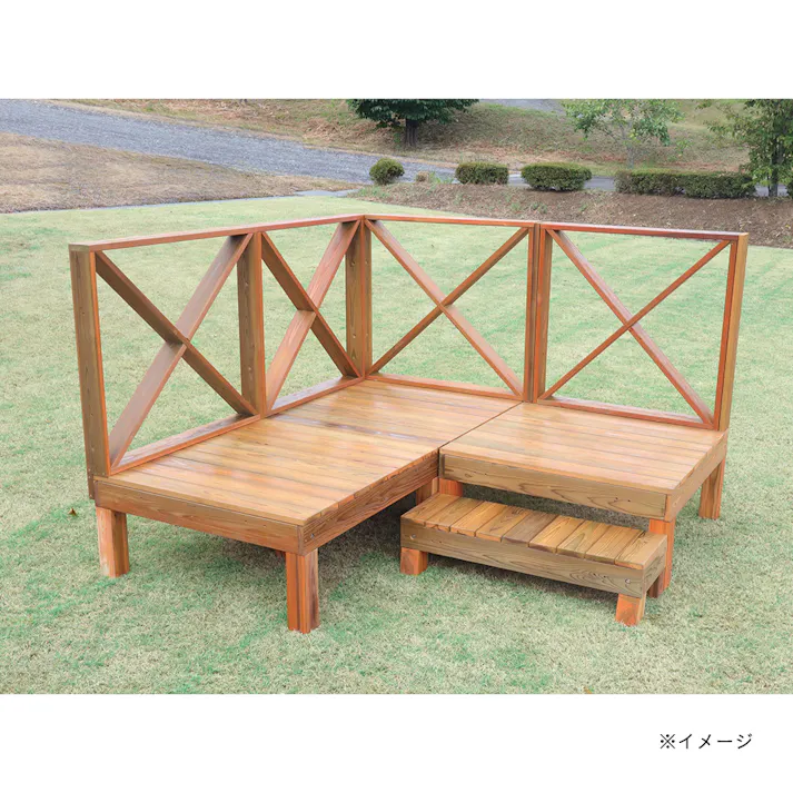 杉ウッドデッキ用フェンス フロント ライトブラウン