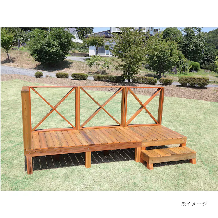 杉ウッドデッキ用フェンス サイド ライトブラウン