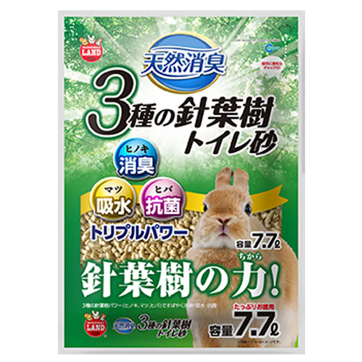 天然消臭3種の針葉樹トイレ砂7.7L