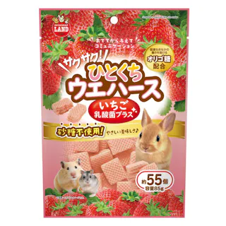 サクサク!ひとくちウエハース いちご 乳酸菌プラス 砂糖不使用 85g
