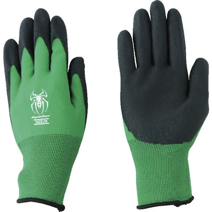 【CAINZ-DASH】川西工業 塩ビ背抜き手袋 スパイダー グリーン L 1P 2530G-L【別送品】