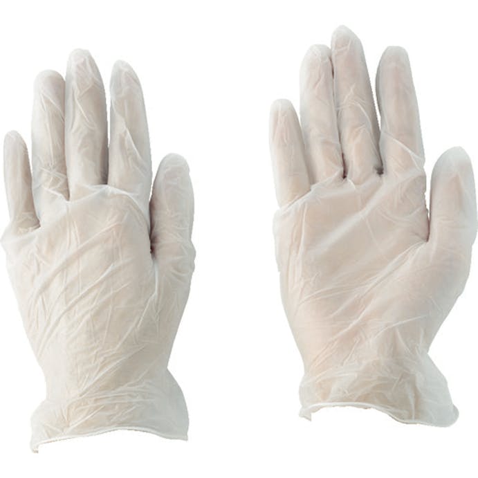 【CAINZ-DASH】川西工業 ビニール使いきり手袋　粉なし　　Ｍサイズ　（１００枚入） 2023-M【別送品】