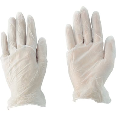 【CAINZ-DASH】ビニール使いきり手袋　粉なし　　Ｌサイズ　（１００枚入）【別送品】