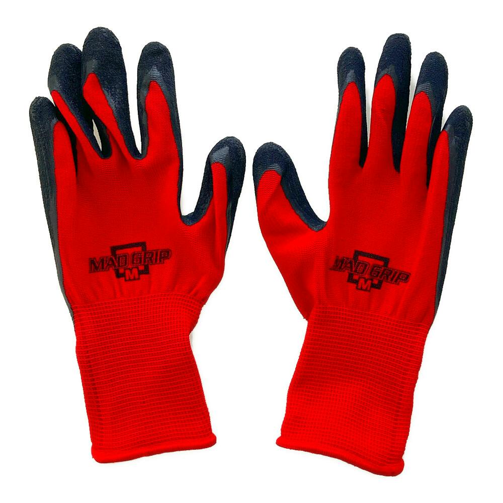背抜き手袋 マッドグリップ レッド M 1P | 作業着・作業服・安全靴