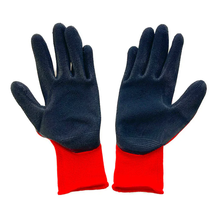 背抜き手袋 マッドグリップ レッド M 1P