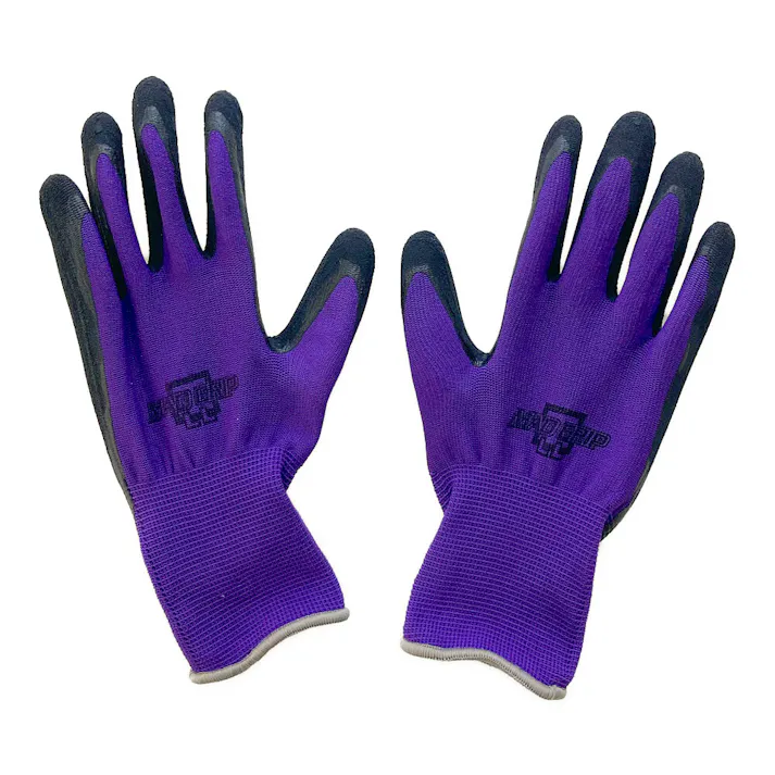 背抜き手袋 マッドグリップ パープル LL 1P