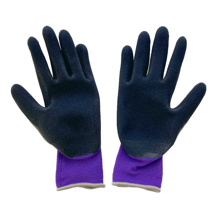 背抜き手袋 マッドグリップ パープル LL 1P