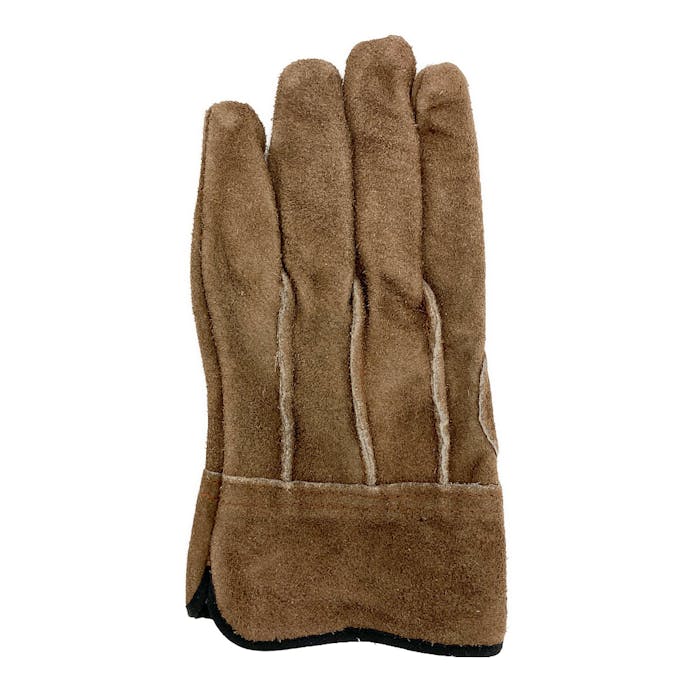 川西工業 ブラウンレザーオイル加工背縫い内綿手袋 1双組 M #2265