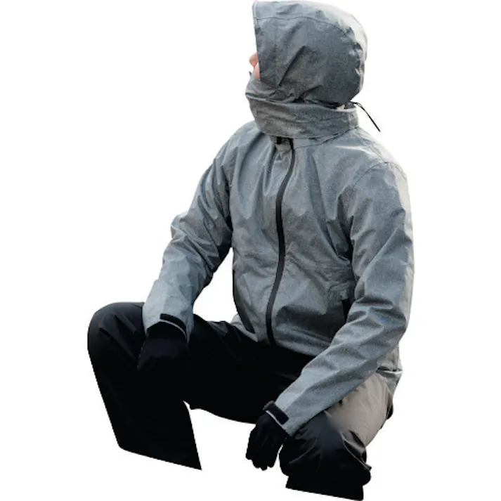 【CAINZ-DASH】川西工業 視界良好レインスーツ~廻るフード~ Mサイズ 3523GR-M【別送品】