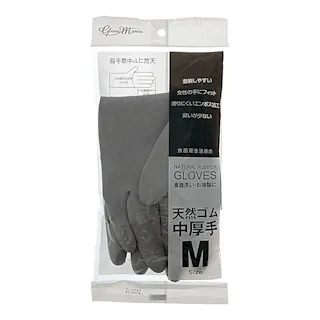 天然ゴム中厚手袋 #2004 グレー M