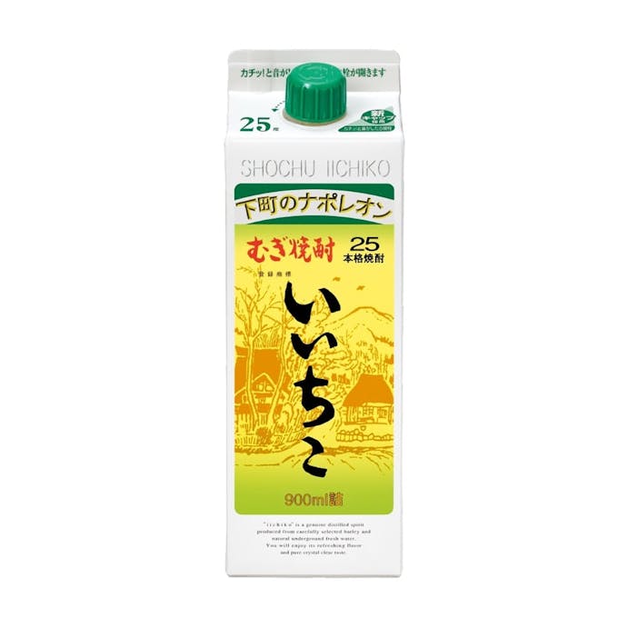 いいちこ 麦 25度 パック 900ml【別送品】