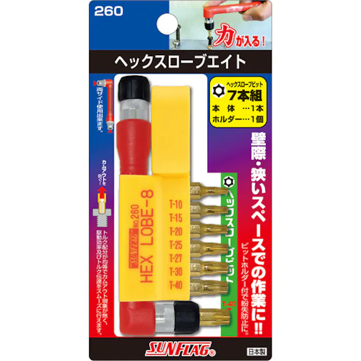 【CAINZ-DASH】新亀製作所 ヘックスローブ・エイト NO260【別送品】