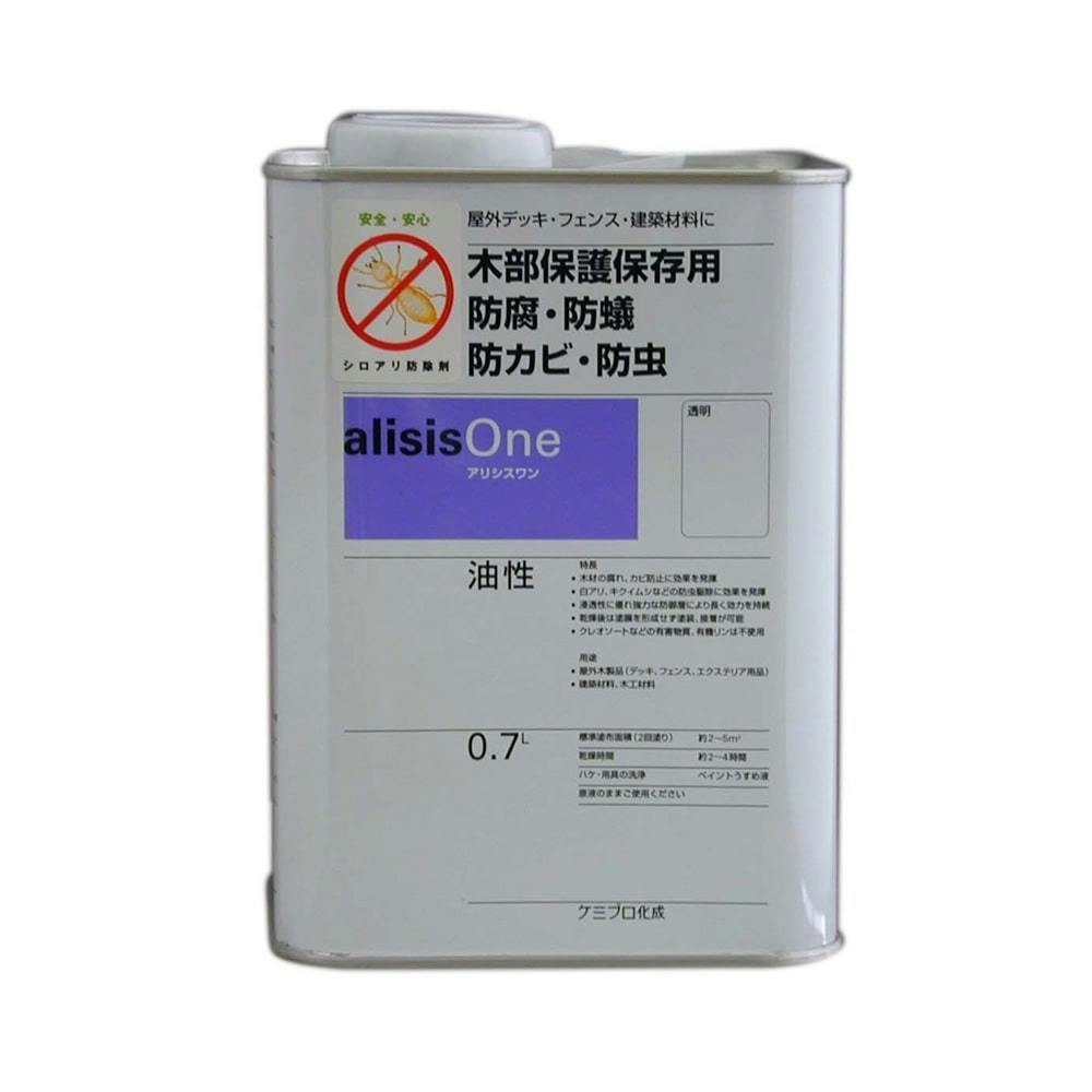 アリシスワン 木部保護保存用 防腐・防蟻 防カビ・防虫 油性 クリヤー 0.7L 木部塗料 アリシスワン 木部保護保存用 防腐・防蟻 防カビ・防虫 油性 クリヤー 0.7L 木部塗料