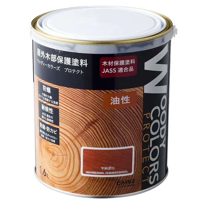 屋外木部保護塗料 ウッディーカラーズ プロテクト 1 6l マホガニ 別送品 ホームセンター通販 カインズ