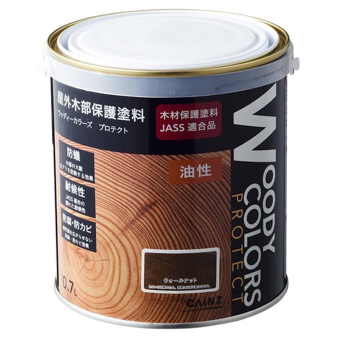 屋外木部保護塗料 ウッディーカラーズ プロテクト ウォルナット 0.7L【別送品】