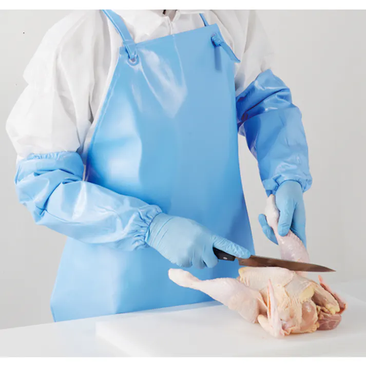 【CAINZ-DASH】東和コーポレーション エプロン 耐油ウレタンエプロン ブルー 029【別送品】