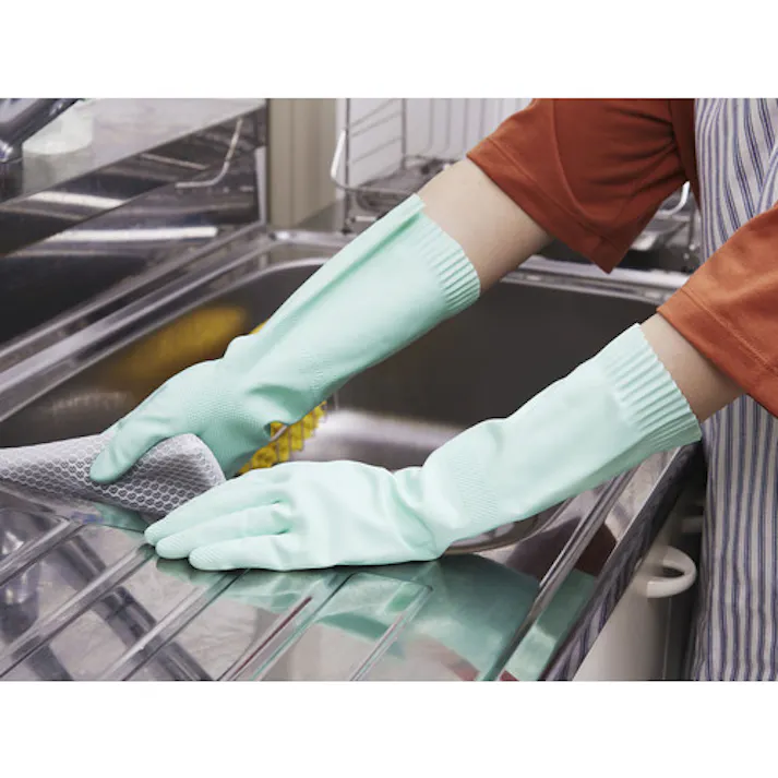 【CAINZ-DASH】東和コーポレーション 天然ゴム手袋 トワローブ天然ゴムあつ手 グリーン L 200-G-L【別送品】