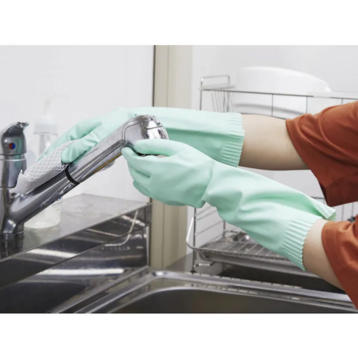 【CAINZ-DASH】東和コーポレーション 天然ゴム手袋 トワローブ天然ゴムあつ手 グリーン L 200-G-L【別送品】