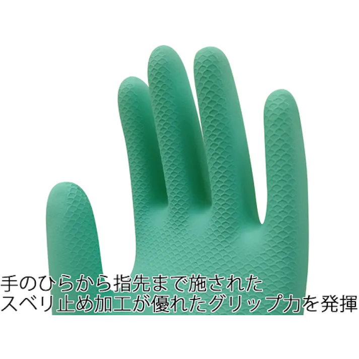 【CAINZ-DASH】東和コーポレーション 天然ゴム手袋 天然ゴム中あつ手 グリーン L 229-L【別送品】