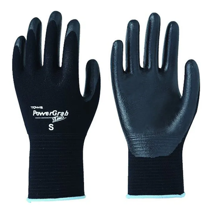 ニトリル手袋パワーグラブゼロ ブラックS