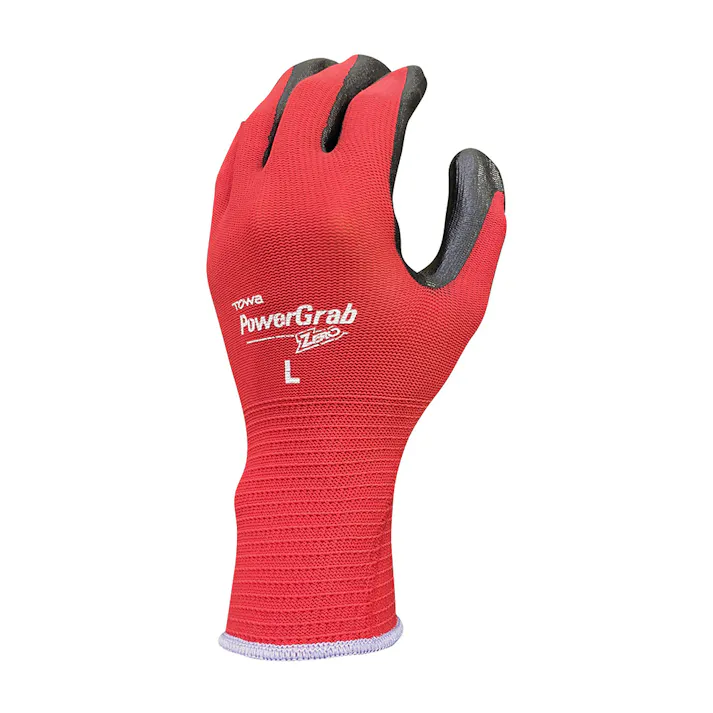 ニトリル手袋パワーグラブゼロ レッドL