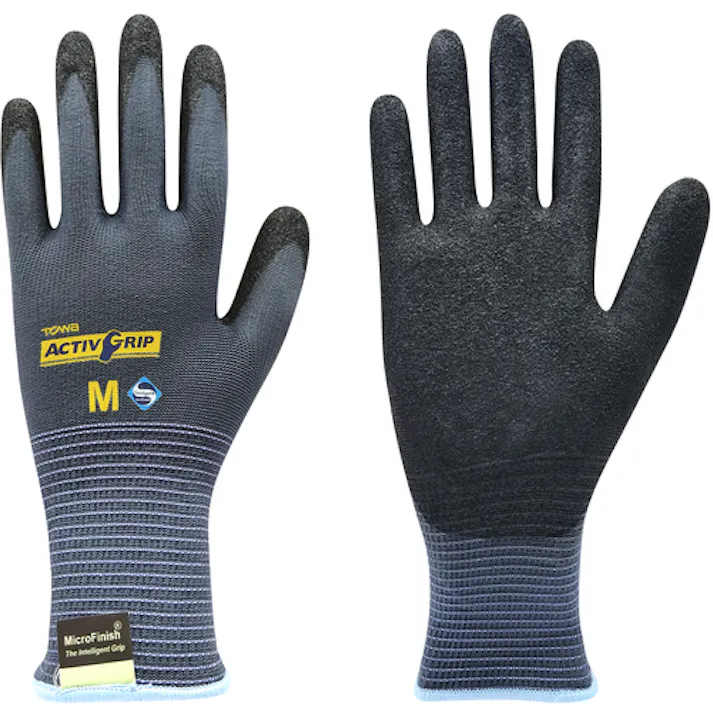 【CAINZ-DASH】東和コーポレーション まとめ買い ニトリル背抜き手袋 アクティブグリップ M (3双入) 583-M【別送品】