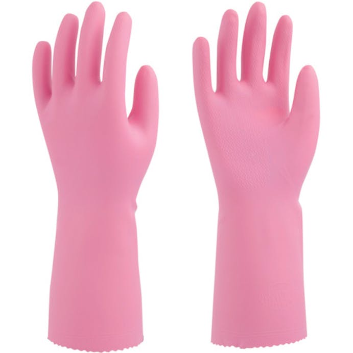 【CAINZ-DASH】東和コーポレーション まとめ買い　塩化ビニール手袋　トワローブフルールあつ手　ピンク　Ｍ　（２０双入） 704-M【別送品】