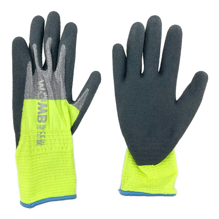 TOWA 天然ゴム背抜き手袋 WOMB-MF2 Mサイズ 高視認