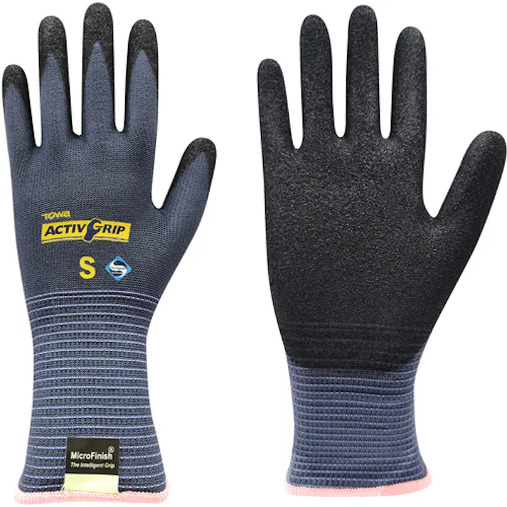 【CAINZ-DASH】東和コーポレーション まとめ買い ニトリル背抜き手袋 アクティブグリップ S (10双入) 910-S【別送品】