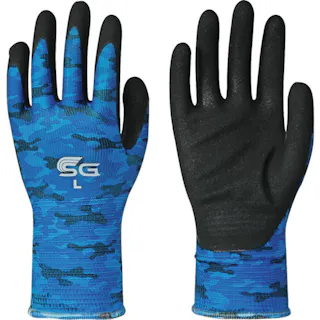 【CAINZ-DASH】東和コーポレーション まとめ買い ニトリル背抜き手袋 SG-A002 ミリタリーブルー L (3双入) SG-A002-3P-L【別送品】