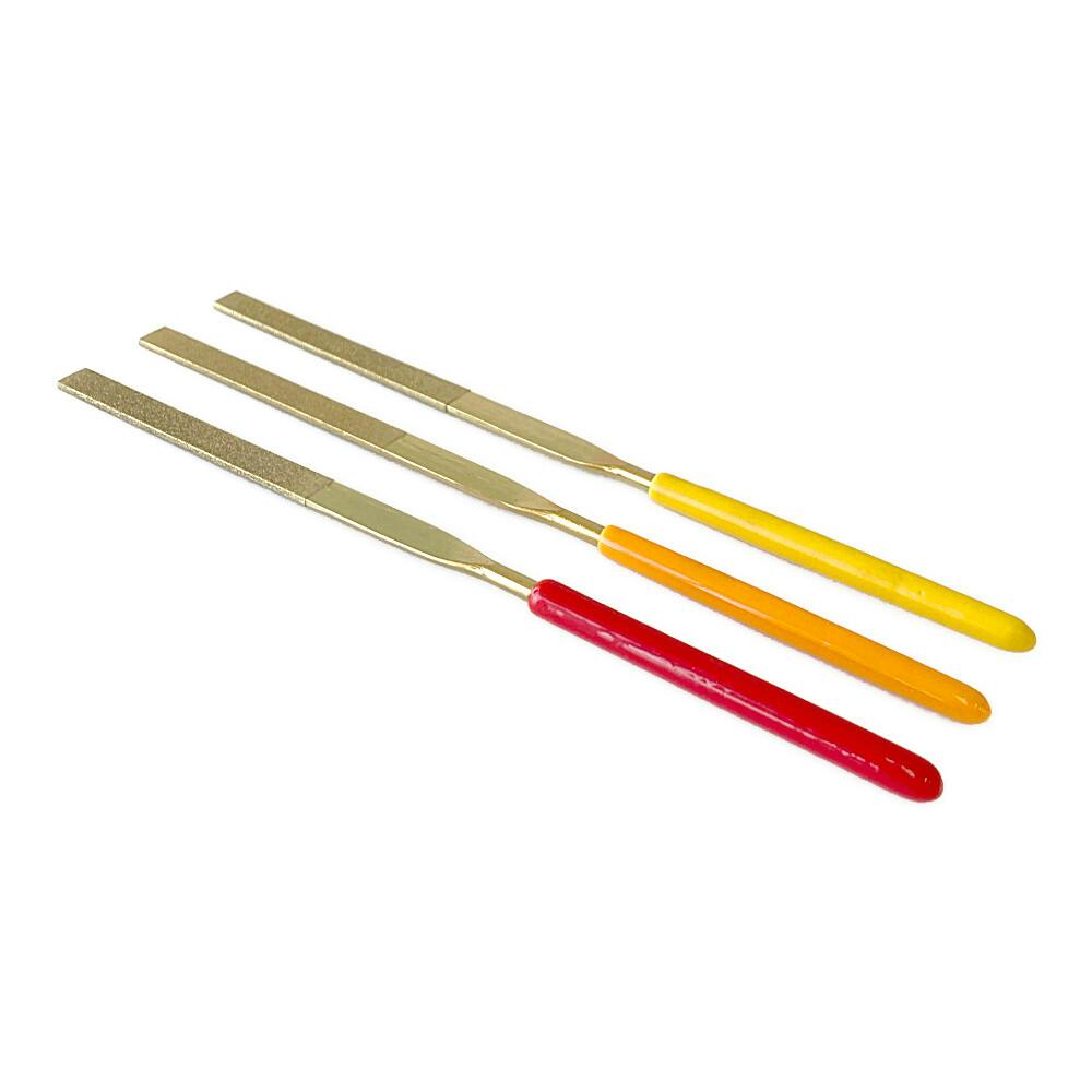 三五八出品　k9プレミアムガラスストーン イヤリング 3個 GISUKE チタンダイヤモンドヤスリ 荒中細 140mm 3本組 | 作業