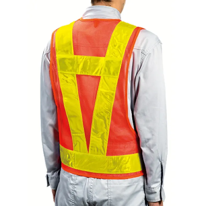 反射安全ベスト オレンジ×イエロー