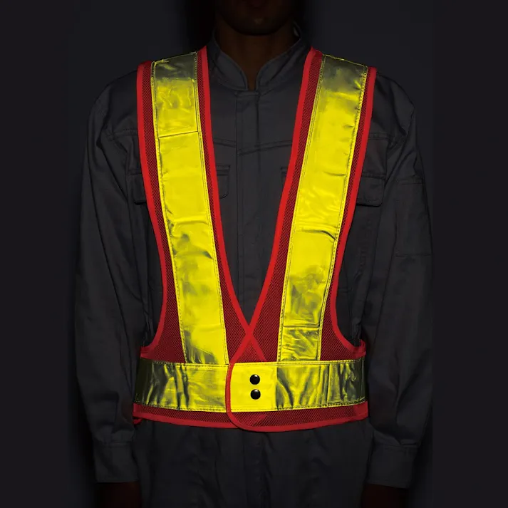 反射安全ベスト オレンジ×イエロー