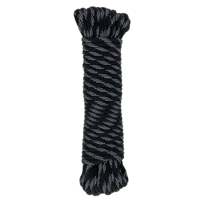 KANUCHI パラメイトロープ 反射材入 黒 φ4mm×15m(販売終了)