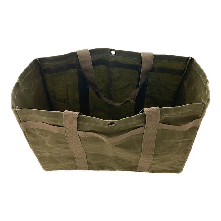 KANUCHI PARAFFIN CANVAS LARGE TOTE BAG パラフィン帆布ラージトート カーキ