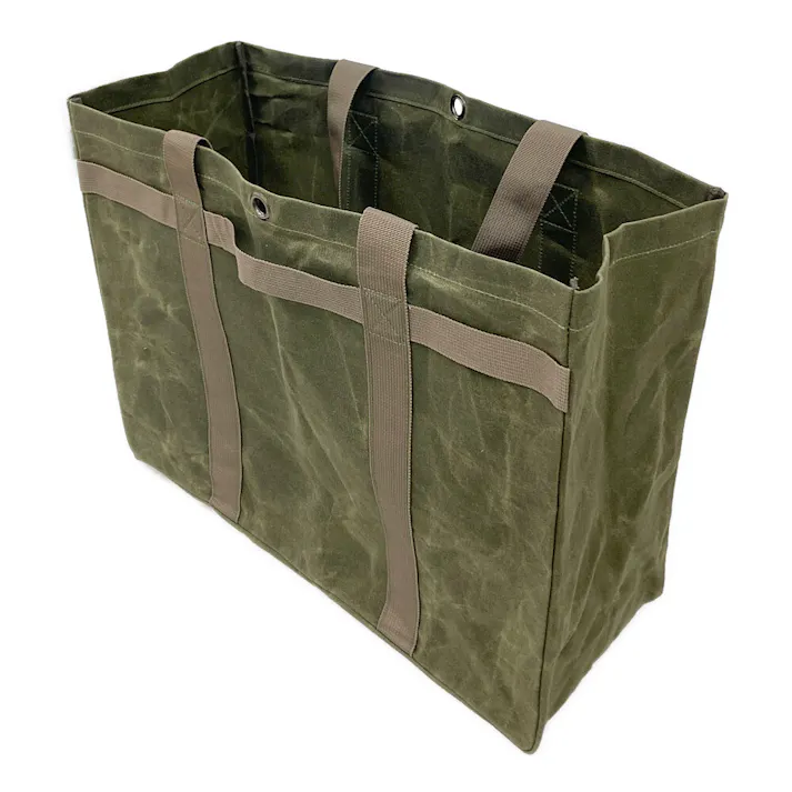 KANUCHI PARAFFIN CANVAS LARGE TOTE BAG パラフィン帆布ラージトート カーキ