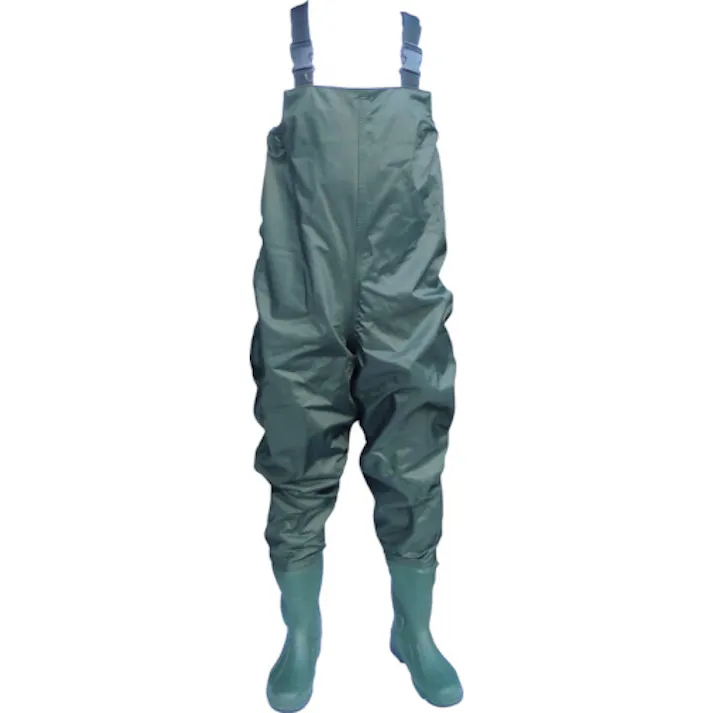 【CAINZ-DASH】富士手袋工業 ナイロン胴付水中長靴モスグリーン 2076-L【別送品】