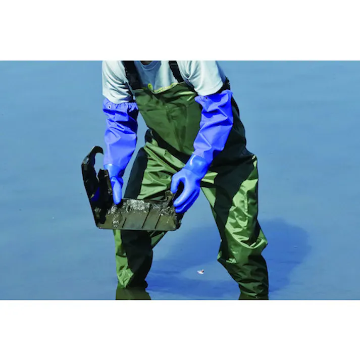 【CAINZ-DASH】富士手袋工業 ナイロン胴付水中長靴モスグリーン 2076-L【別送品】