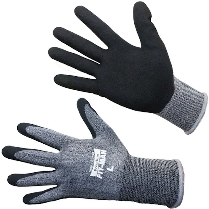 【CAINZ-DASH】富士手袋工業 プレミアムフィットマン 黒 L 25-13-L【別送品】
